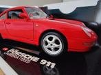 Bburago 1:18 Porsche 911 Carrera (1993) – rood modelauto, Ophalen of Verzenden, Zo goed als nieuw