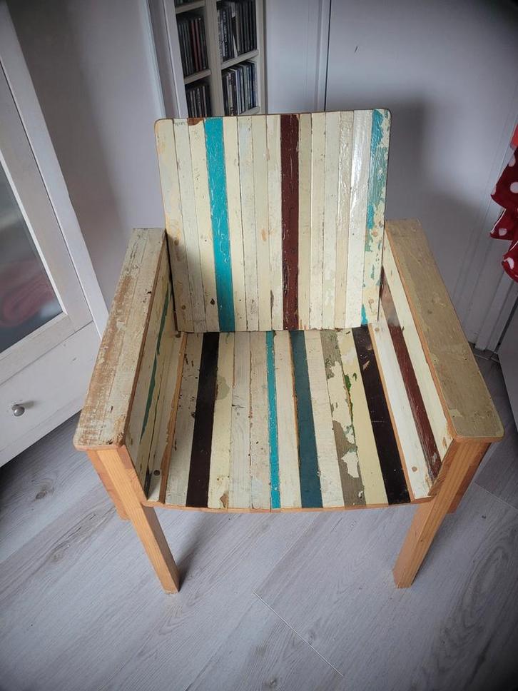 Twee Houten Fauteuils - Piet Hein Eek Stijl, Antiek en Kunst, Antiek | Meubels | Stoelen en Banken, Ophalen