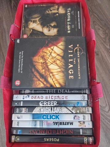 Boodschappentas vol DVD films allerlei beschikbaar voor biedingen