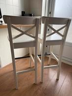 Houten barkrukken, 2 krukken, Ophalen, Zo goed als nieuw, 60 tot 90 cm