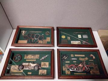 4 x diverse soorten mooie Klassieke diorama schilderij lijst beschikbaar voor biedingen