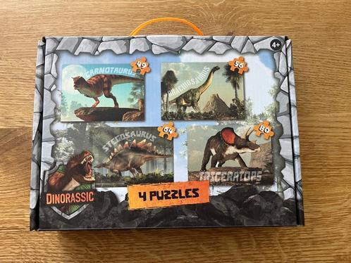 Speelgoedland - Dinosaurus 4-in 1 puzzel, Kinderen en Baby's, Speelgoed | Kinderpuzzels, Gebruikt, 4 tot 6 jaar, 10 tot 50 stukjes