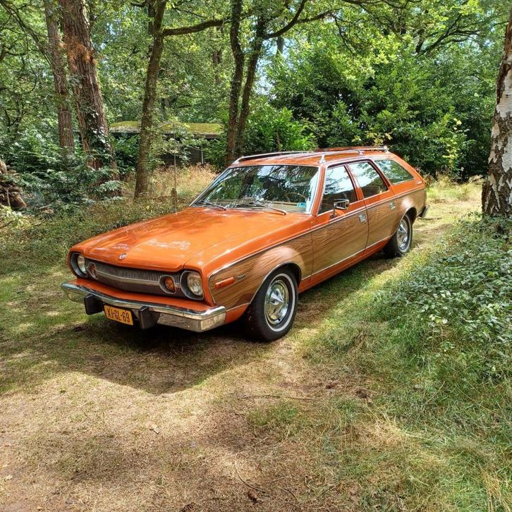 AMC Hornet Sportabout uit 1974., Auto's, Volkswagen, Bedrijf, Trekhaak, LPG, Stationwagon, Automaat, Bruin, Bruin, Leder en Stof