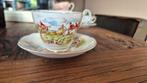 Regency Bone China Kop en Schotel - Jachttafereel, Antiek en Kunst, Antiek | Porselein, Ophalen of Verzenden