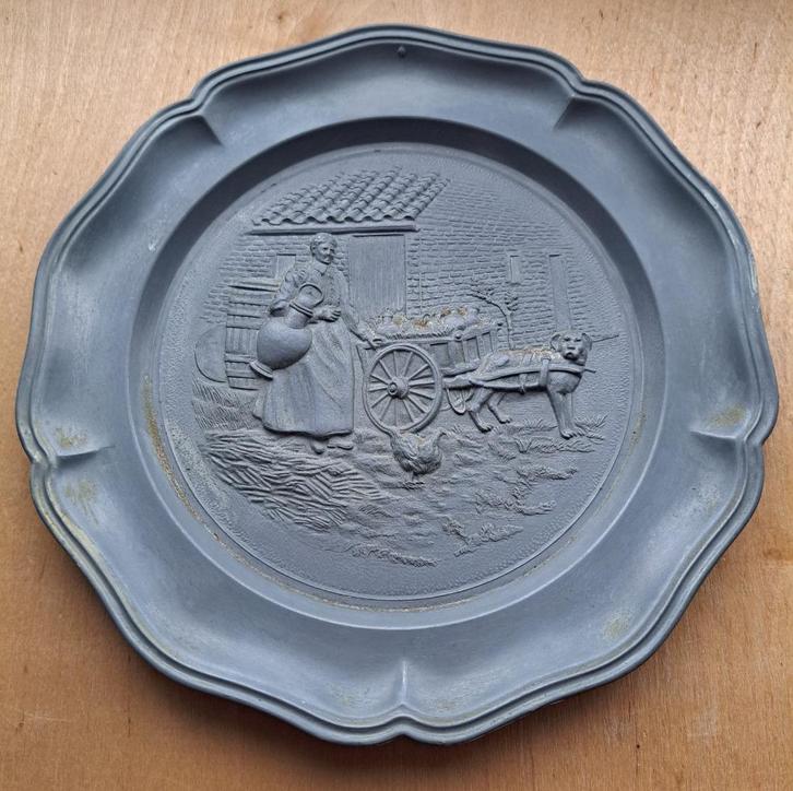 Tinnen wandbord, Antiek en Kunst, Antiek | Wandborden en Tegels, Verzenden
