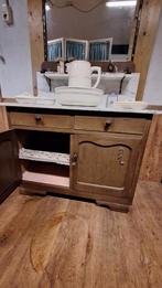 Antieke kappers barbier kast met spiegel, Ophalen