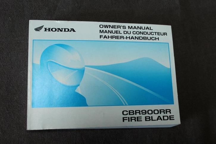 Honda CBR900RR 2001 Fireblade motorcycle owner's manual, Motoren, Handleidingen en Instructieboekjes, Honda, Ophalen of Verzenden