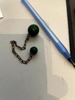 Pendel met 2 groene gewichten, Ophalen of Verzenden, Gebruikt