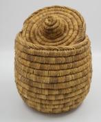 Handgemaakte mand uit Marokko van palmgras palmblad bohemian, Nieuw, Mand, Ophalen of Verzenden, Riet