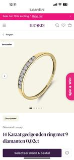 14 krt gouden ring Lucardi, Verzenden, Dame, Goud, Goud