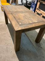 Mooie sterke houten eet tafel 160cm lang, Zo goed als nieuw, 150 tot 200 cm, Rechthoekig, 50 tot 100 cm