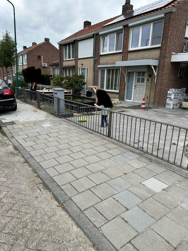 stalen hekwerk incl. poortdelen, Tuin en Terras, Tuinhekken en Hekwerk, Zo goed als nieuw, Sierhekwerk, IJzer, Ophalen