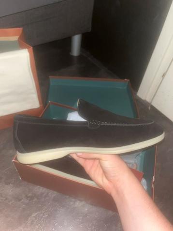 Loro Piana Open Walk Loafers Zwart beschikbaar voor biedingen