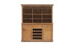 Teak wijnkast van doorleefd teak - 180x220 cm, Ophalen, Nieuw, 25 flessen of meer