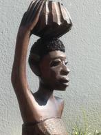 Uniek echt beeld AFRIKA ebbenhout, meer dan halve eeuw oud, Antiek en Kunst, Kunst | Niet-Westerse kunst, Ophalen of Verzenden