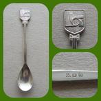 Lepeltje met bedrijfs of instellings beeldmerk, Verzenden, Verzilverd, Zo goed als nieuw, Metaal