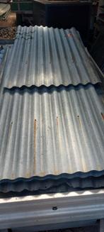 Vintage zinken verzinkte golfplaten, Gebruikt, Zwart, Ophalen of Verzenden, 15 m² of meer