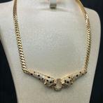14 karaat gouden ketting collier panter model, Ophalen of Verzenden, Zo goed als nieuw, Goud