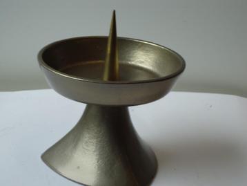 Vintage ca 1950 MODERNISME zwaar bronzen pin kaarshouder  beschikbaar voor biedingen