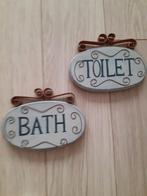 Retro deurbordjes, Huis en Inrichting, Woonaccessoires | Tekstborden en Spreuken, Ophalen, Gebruikt