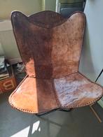 Prachtige leren vlinderstoel met extra neksteun, Huis en Inrichting, Stoelen, Ophalen, Eén