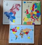 Houten landen puzzels, Ophalen, 10 tot 50 stukjes, Gebruikt, 6 jaar of ouder