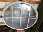 115,5x97cm Vijf stuks antieke ovale ijzeren ramen, ossenoog, Antiek en Kunst, Ophalen