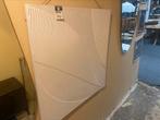 Wandbord hout wit 90x90 met houtsnijwerk, Antiek en Kunst, Ophalen