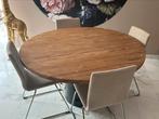 RONDE 6 pers. eettafel van robuust teakhout Diameter 140cm, Rond, Zo goed als nieuw, Vijf personen of meer, Modern