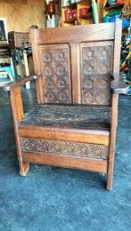 Wainscot chair, antieke eikenhouten stoel, Antiek en Kunst, Ophalen