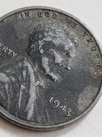 Munt USA one cent 1943 Lincoln van STAAL, Ophalen of Verzenden, Losse munt