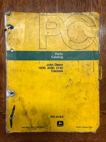 John Deere 1830 2030 2130 Onderdelenboek beschikbaar voor biedingen
