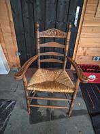 Oud Hollandse Stoel met Riet Zitting, Huis en Inrichting, Stoelen, Gebruikt, Bruin, Hout, Eén