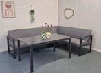 Nette diningset/loungeset/tuinset met eettafel, Ophalen, 5 zitplaatsen, Aluminium, Zo goed als nieuw