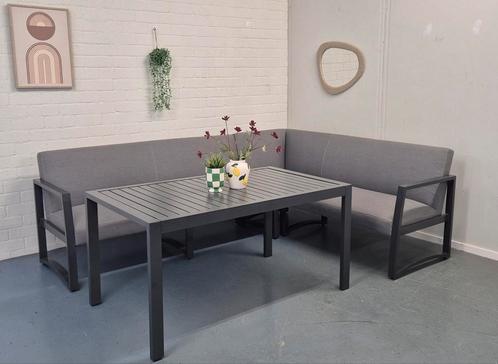Nette diningset/loungeset/tuinset met eettafel, Tuin en Terras, Tuinsets en Loungesets, Zo goed als nieuw, Loungeset, Aluminium