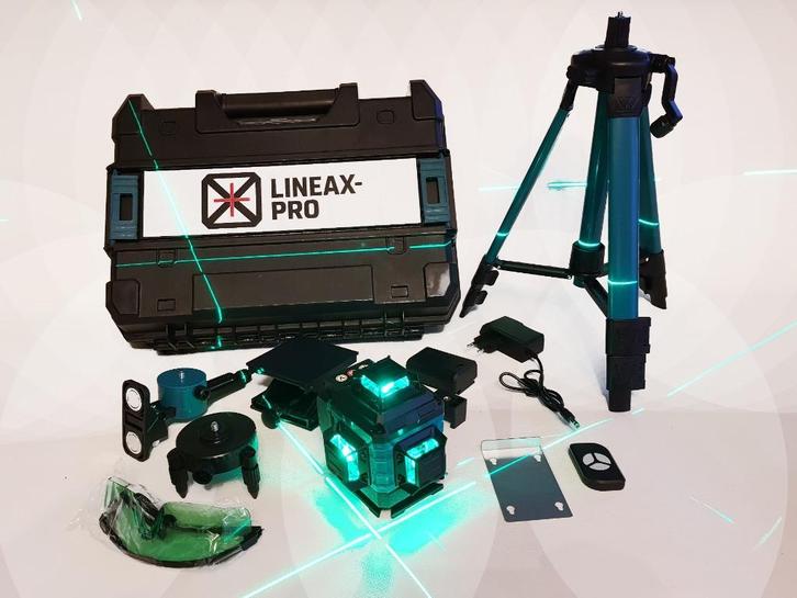 16 Lijnen Kruislijn laser Niveaumeter met 2 accu's - nieuw, Doe-het-zelf en Verbouw, Meetapparatuur, Nieuw, Afstand, Ophalen of Verzenden