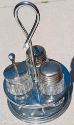 Vintage Peper-, zout- en mosterdsetje, Huis en Inrichting, Woonaccessoires | Etagères, Ophalen of Verzenden, Zo goed als nieuw