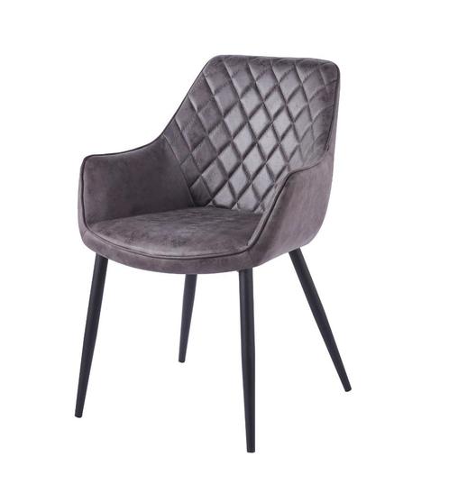 Eetkamerstoel Columbia Grijs, Huis en Inrichting, Stoelen, Nieuw, Eén, Hout, Kunststof, Leer, Metaal, Riet of Rotan, Stof, Overige materialen