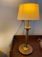 Bronskleurige lamp met ovale kap, Ophalen of Verzenden, Minder dan 50 cm