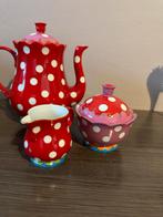 Oilily Servies - Theepot, Suikerpot, Melkkan, Huis en Inrichting, Keuken | Servies, Ophalen, Gebruikt, Keramiek, Overige typen
