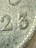 Kwartje 1823B Willem I overslag, Zilver, 25 cent, Ophalen of Verzenden, Koning Willem I