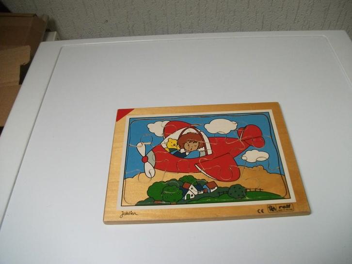 Puzzel ROLF vliegtuig 12 delig, Kinderen en Baby's, Speelgoed | Houten speelgoed, Gebruikt, Ophalen of Verzenden