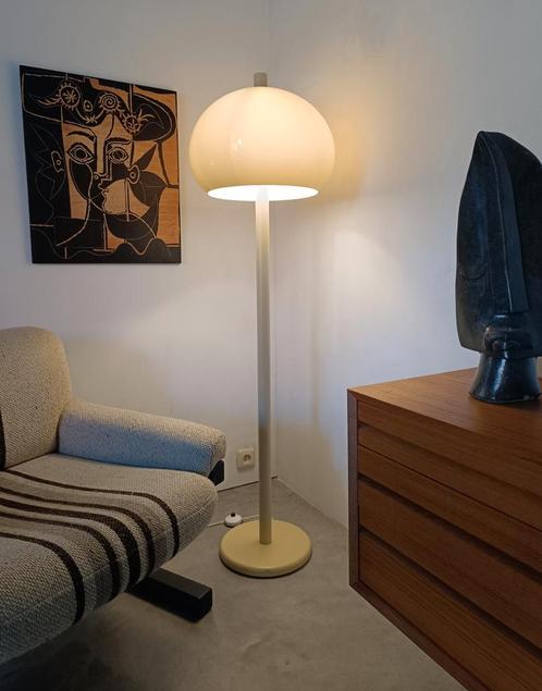 Vintage Mushroom Vloerlamp Dijkstra Lampen Cruquius 1970's, Huis en Inrichting, Lampen | Vloerlampen, Gebruikt, 150 tot 200 cm