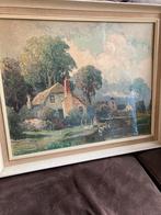 Vintage schilderij Weber ingelijst Kortenhoef / ‘s Graveland, Antiek en Kunst, Kunst | Schilderijen | Klassiek, Ophalen
