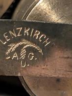 Antieke lenzkirch klok brons - marmer. 46 cm h. €210, Ophalen