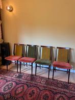 Vintage Modesta Velours Eetkamerstoelen - Jaren 60, Huis en Inrichting, Stoelen, Ophalen, Gebruikt, Overige kleuren, Vier