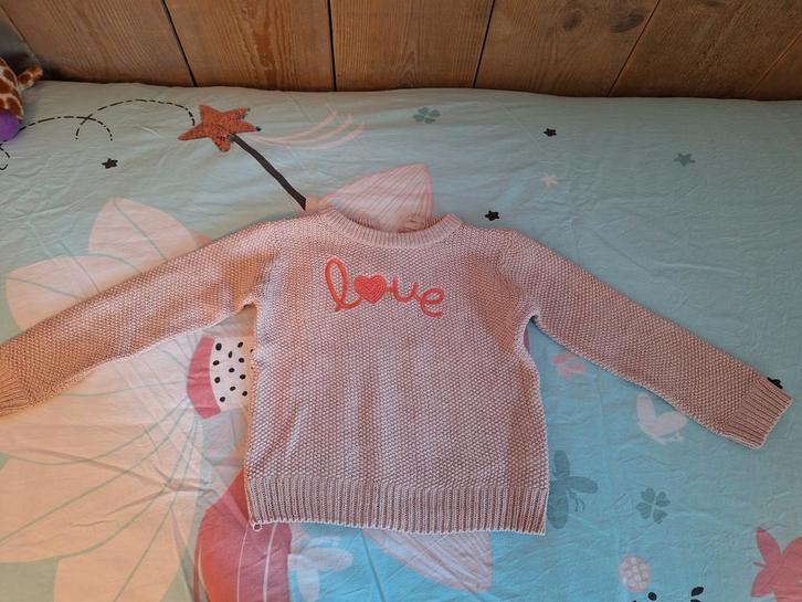 Roze trui met glitter - maat 98, Kinderen en Baby's, Kinderkleding | Overige, Zo goed als nieuw, Meisje, Ophalen of Verzenden