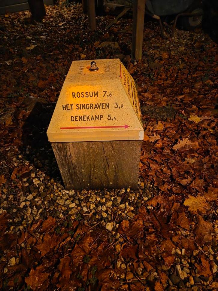 ANWB Paddenstoel Wegwijzer Dinkelland, Verzamelen, Spoorwegen en Tramwegen, Gebruikt, Overige soorten, Overige typen, Ophalen of Verzenden