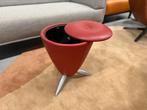 Leolux TamTam Hollow Kruk rood leer Design Poef Tam Tam, Ophalen of Verzenden, Leolux