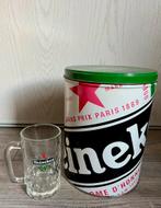 Groot Heineken voorraad blik inclusief bierpul, Ophalen of Verzenden, Zo goed als nieuw, Pul(len), Heineken